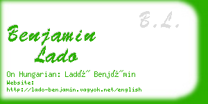 benjamin lado business card